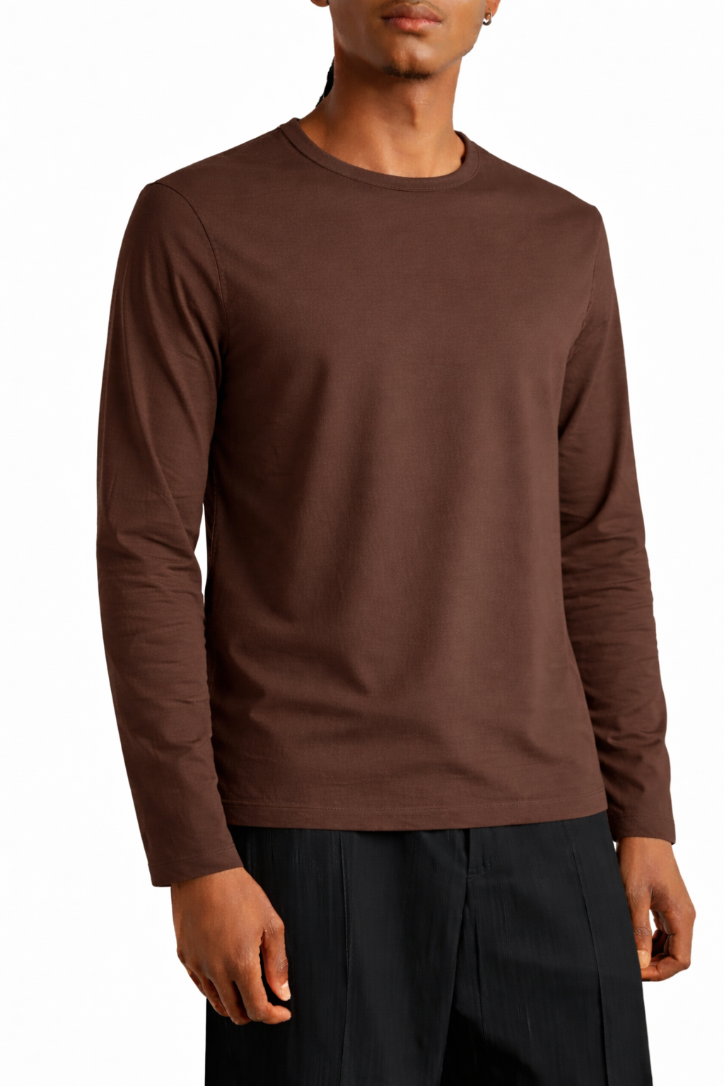 Pull manches longues – Marron Essentiel